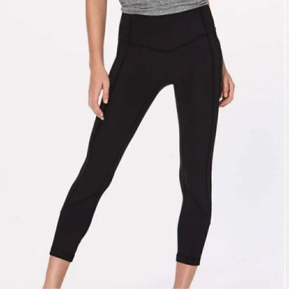 Lululemon All the Right Places Cropped Legging Pant Tight 23" Women Size 6 Black